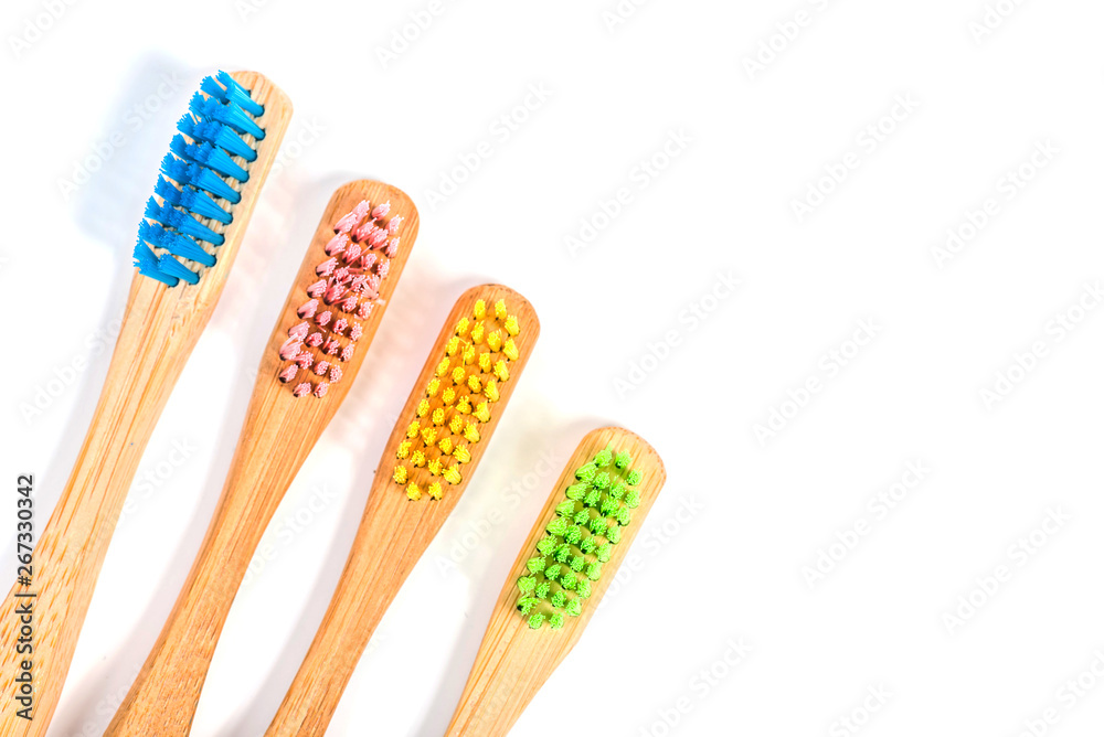 bamboo toothbrush isolated on the white background bamboo toothbrush isolated on the white background