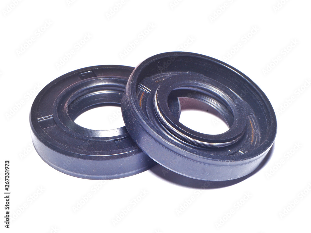Oil seal on a white background Oil seal on a white background