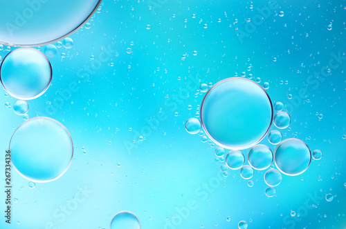 Blue colored abstract background with bubbles