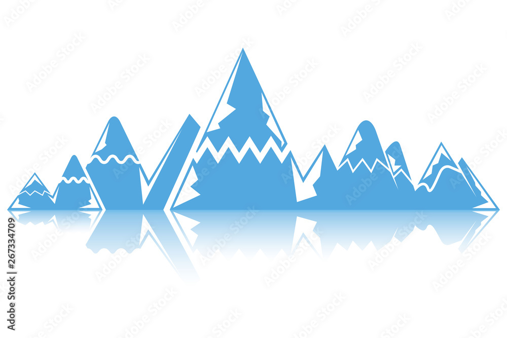 iceberg, blue mountain on white background iceberg, blue mountain on white background