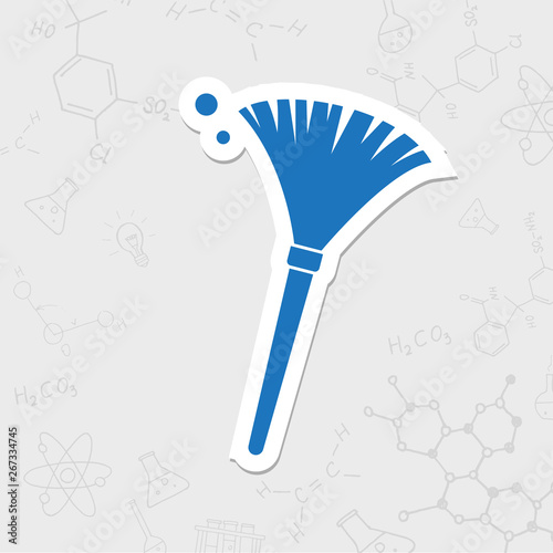 simple feather duster illustration. Cleaning flat vector icon