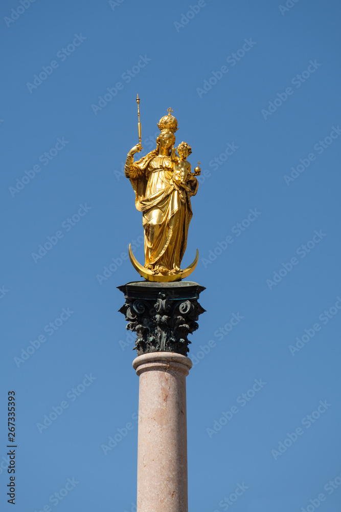Fototapeta premium Mariensäule Rathausplatz München
