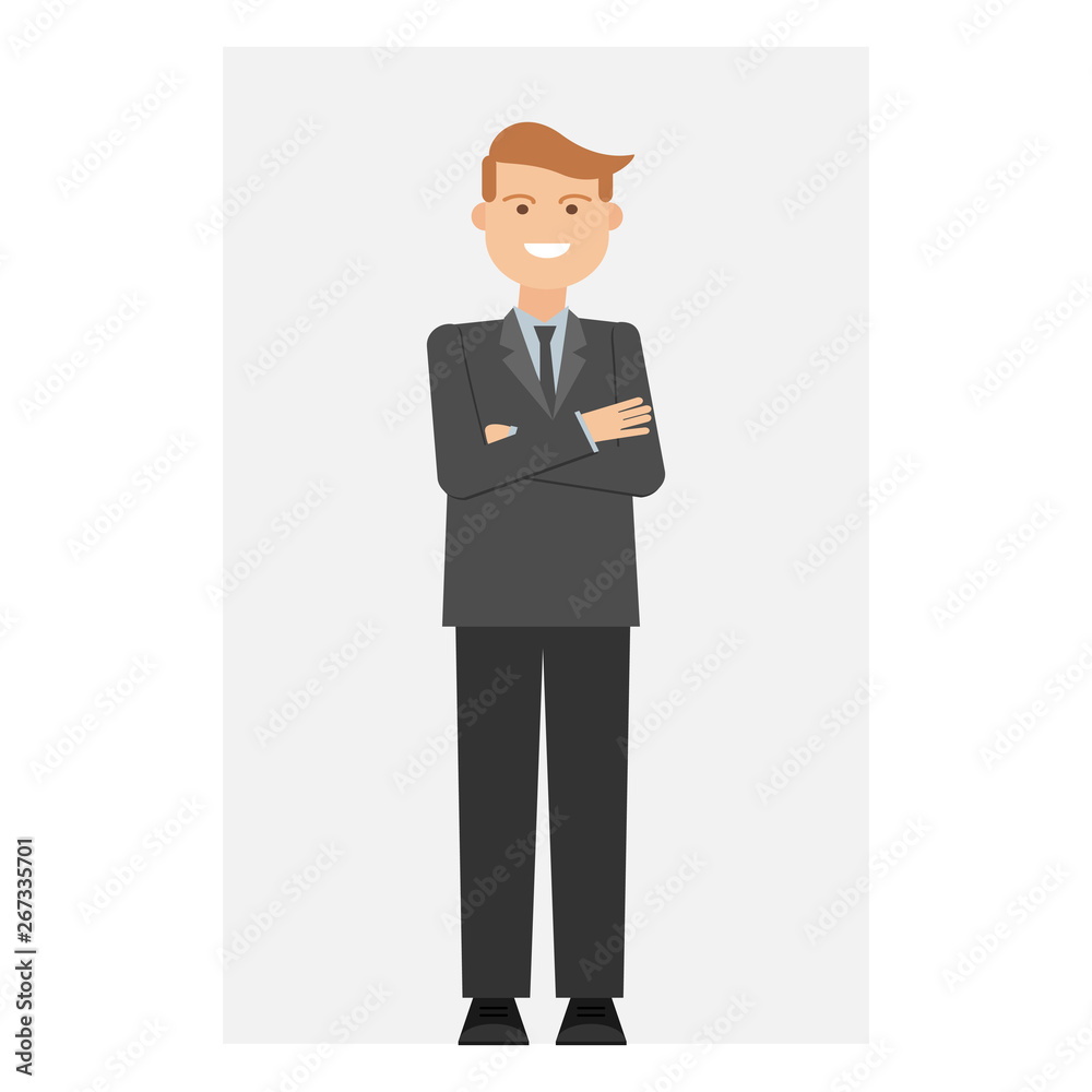 Businessman, office worker. Vector, illustration, flat Businessman, office worker. Vector, illustration, flat