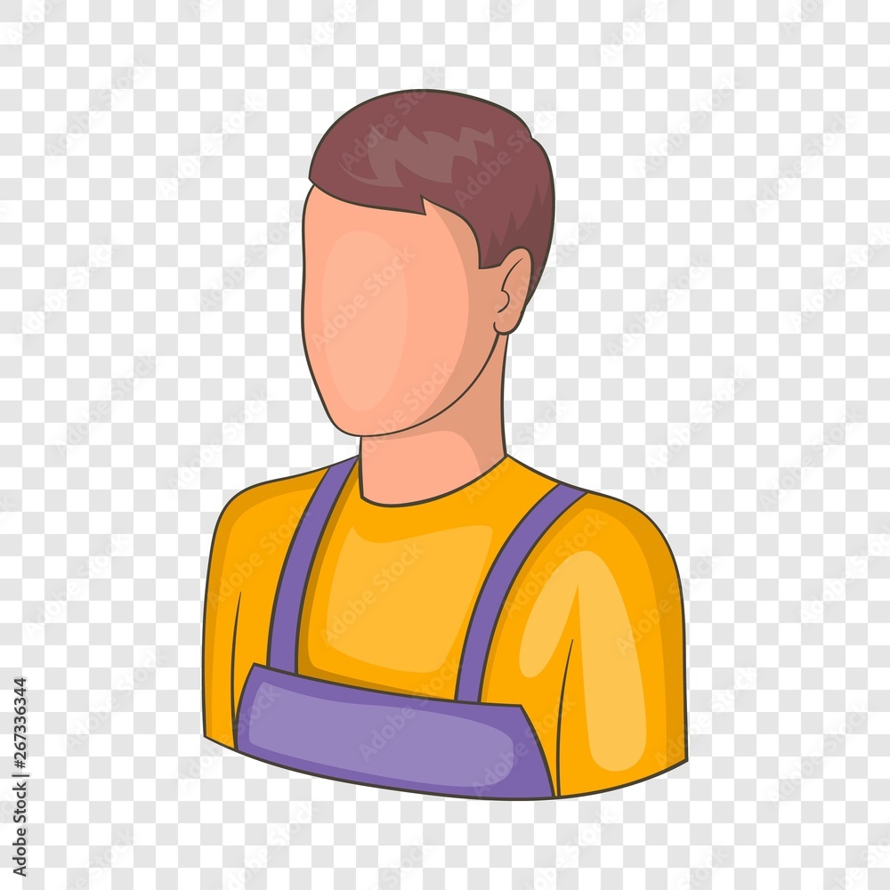 Warehouse worker icon. Cartoon illustration of warehouse worker vector icon for web design Warehouse worker icon. Cartoon illustration of warehouse worker vector icon for web design