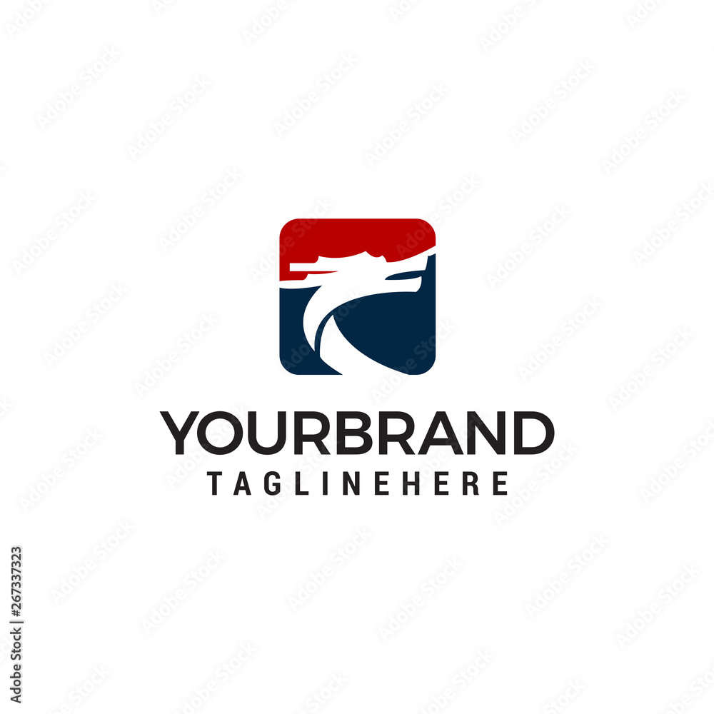 dragon logo design concept template vector dragon logo design concept template vector