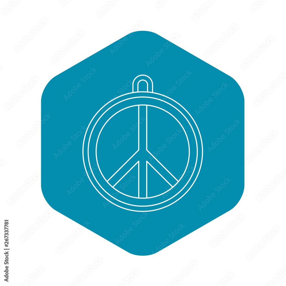 Fototapeta premium Rock sign icon. Outline illustration of rock sign vector icon for web