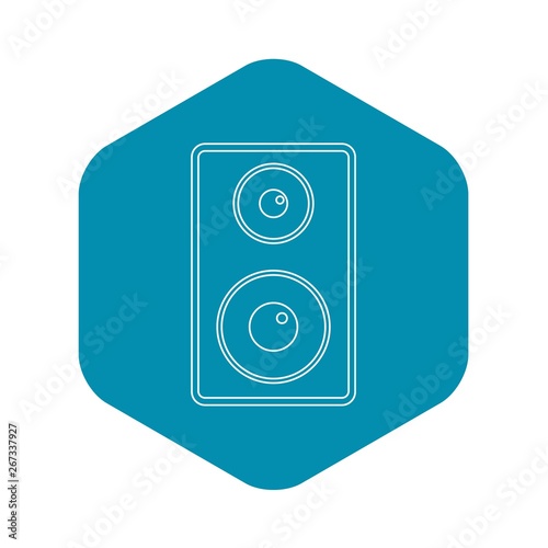 Subwoofer icon. Outline illustration of subwoofer vector icon for web