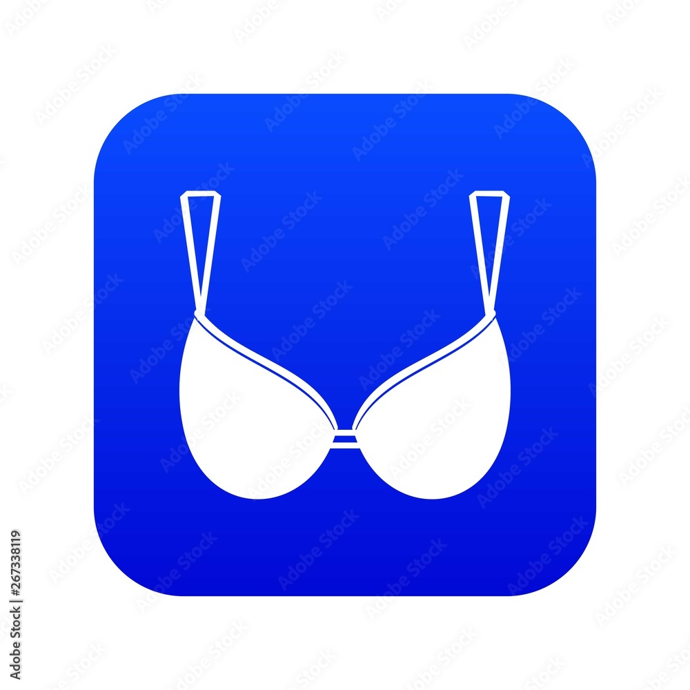blue fur bra