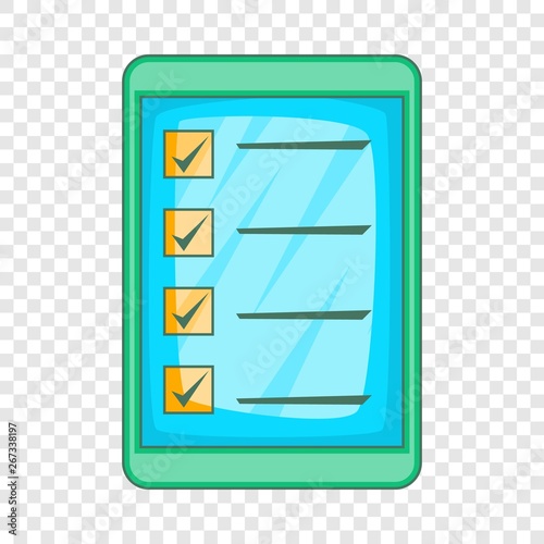Digital checklist icon. Cartoon illustration of checklist vector icon for web design