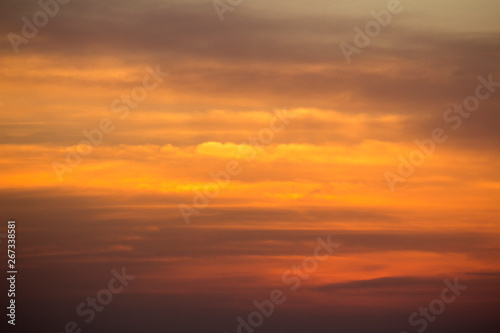 beautiful red sunset and bright sky on the horizon © Yuliia Lakeienko
