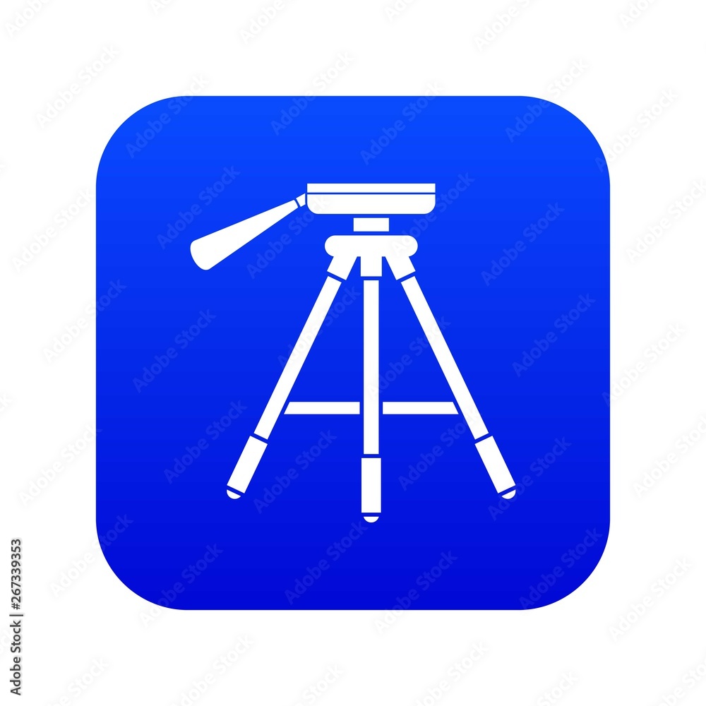 Tripod icon digital blue for any design isolated on white vector illustration Tripod icon digital blue for any design isolated on white vector illustration