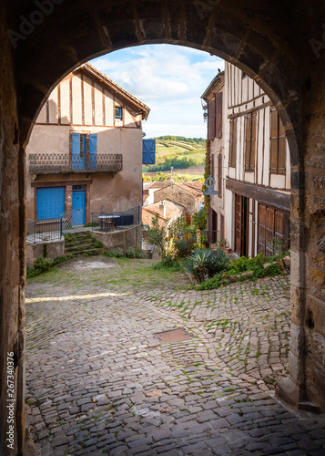 Archway inside the village of Cordes-sur-Ciel, France