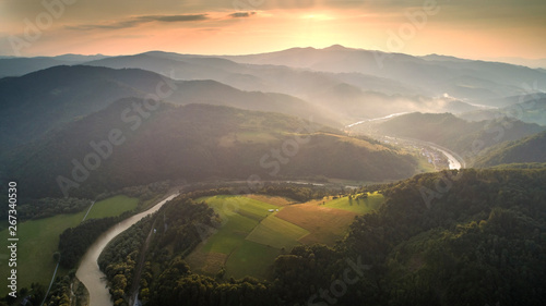 Beskid Sądecki z Lotu Ptaka