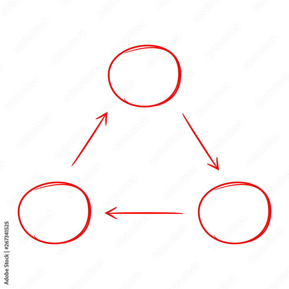 red hand drawn and sketch diagram template for presentation red hand drawn and sketch diagram template for presentation