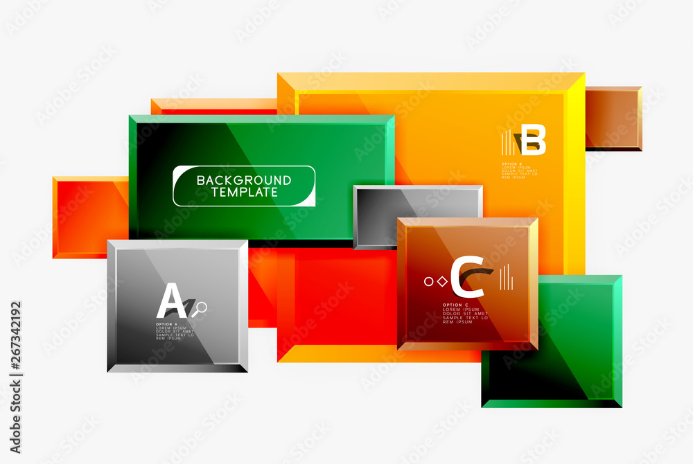 Minimal square banner abstract background