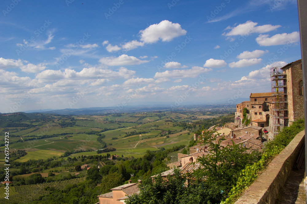 Panorama ins Val d´Orcia in der Toskana