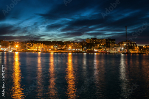 Panorama of St. John's at night