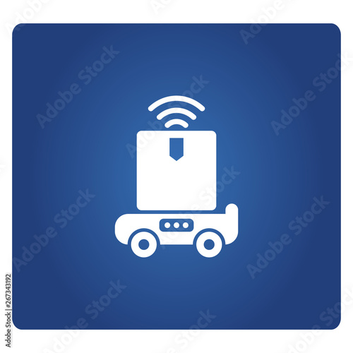 robot delivery a product box