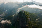 Rio de Janeiro, Brazil. Aerial view of Rio de Janeiro with Christ Redeemer