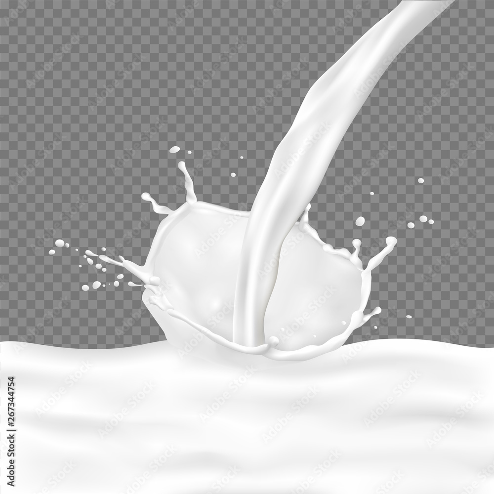 Vector 3d flow realistic of milk with splatters, yogurt mixing, splash of kefir, liquid drop, milkshake Vector 3d flow realistic of milk with splatters, yogurt mixing, splash of kefir, liquid drop, milkshake