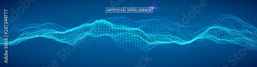 Artificial intelligence automation technology background. Augmented reality vector design. Vector Eps 10