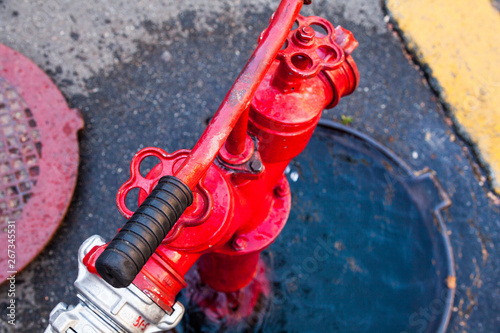 Red fire hydrant photo