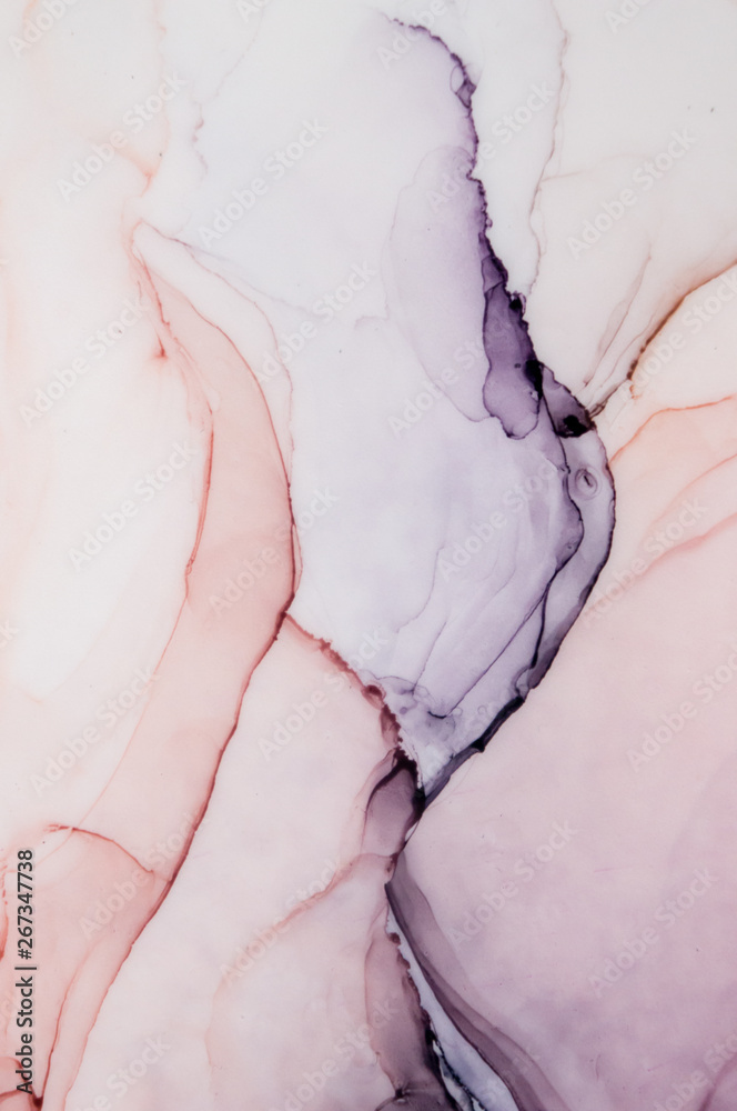 Fototapeta Alcohol ink sea texture. Contemporary art. Spots of oil paint. Abstract art background. Multicolored bright texture. Fragment of artwork. Modern art. Inspired by the sky, as well as steam and smoke.