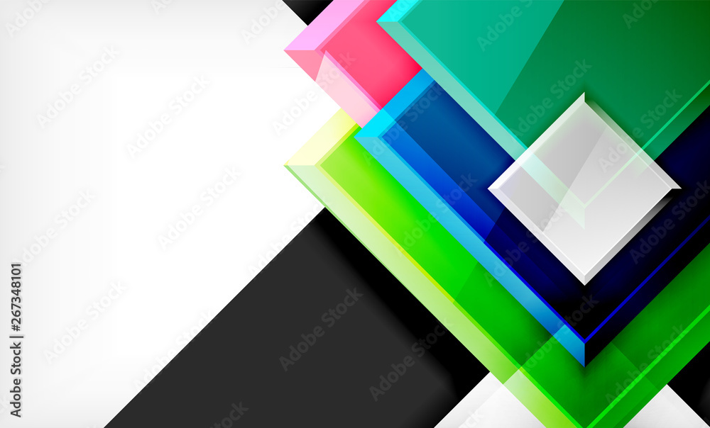 Colorful square and rectangle blocks background