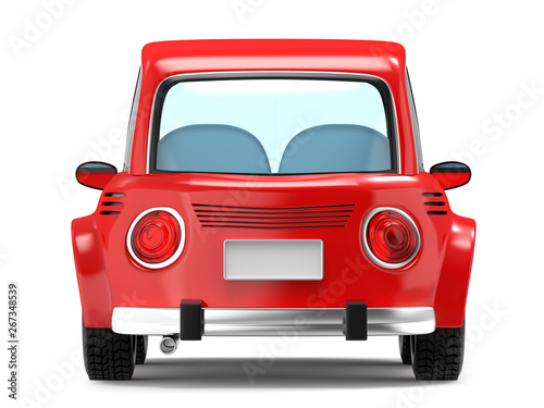 car small cartoon back