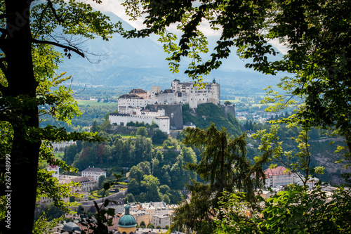 Salzburg: Fortress Hohensalzburg in summer time