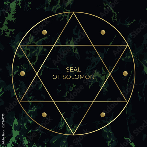 Star of David or the Seal of Solomon. Jewish Sign.