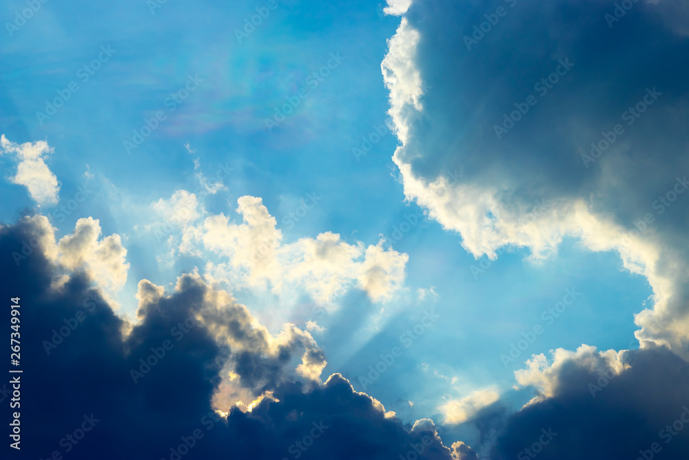 White fluffy storm clouds in the blue sky. Wallpapers, Blue sky Background. White fluffy storm clouds in the blue sky. Wallpapers, Blue sky Background.