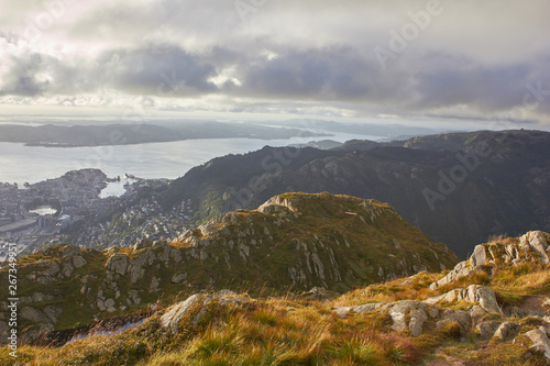 Ulriken - the highest of the Seven Mountains that surround Bergen, Norway.  © Lena86