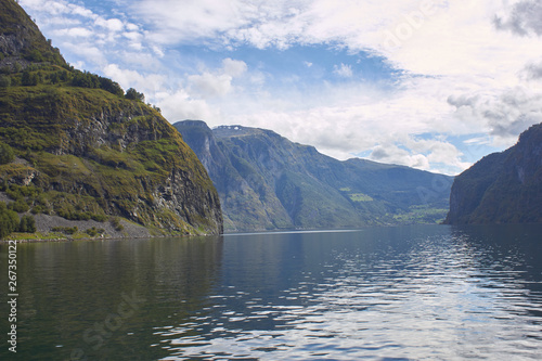 The Aurlandsfjord - a narrow, lush branch of Norway’s longest fjord, the Sognefjord. 