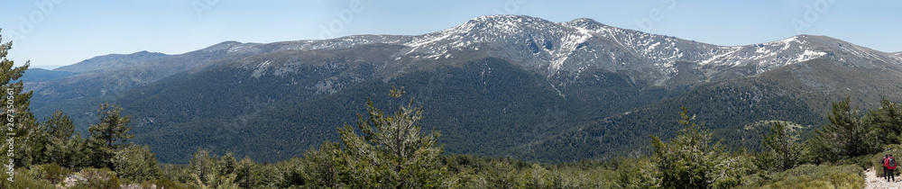 Panoramic of high mountain from the port of Cotos. Natural Park of the Sierra de Guadarrama, Madrid, Spain Panoramic of high mountain from the port of Cotos. Natural Park of the Sierra de Guadarrama, Madrid, Spain