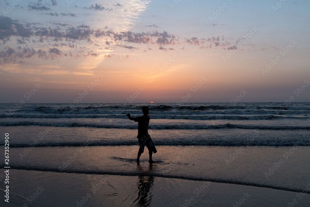 Cricket on the beach