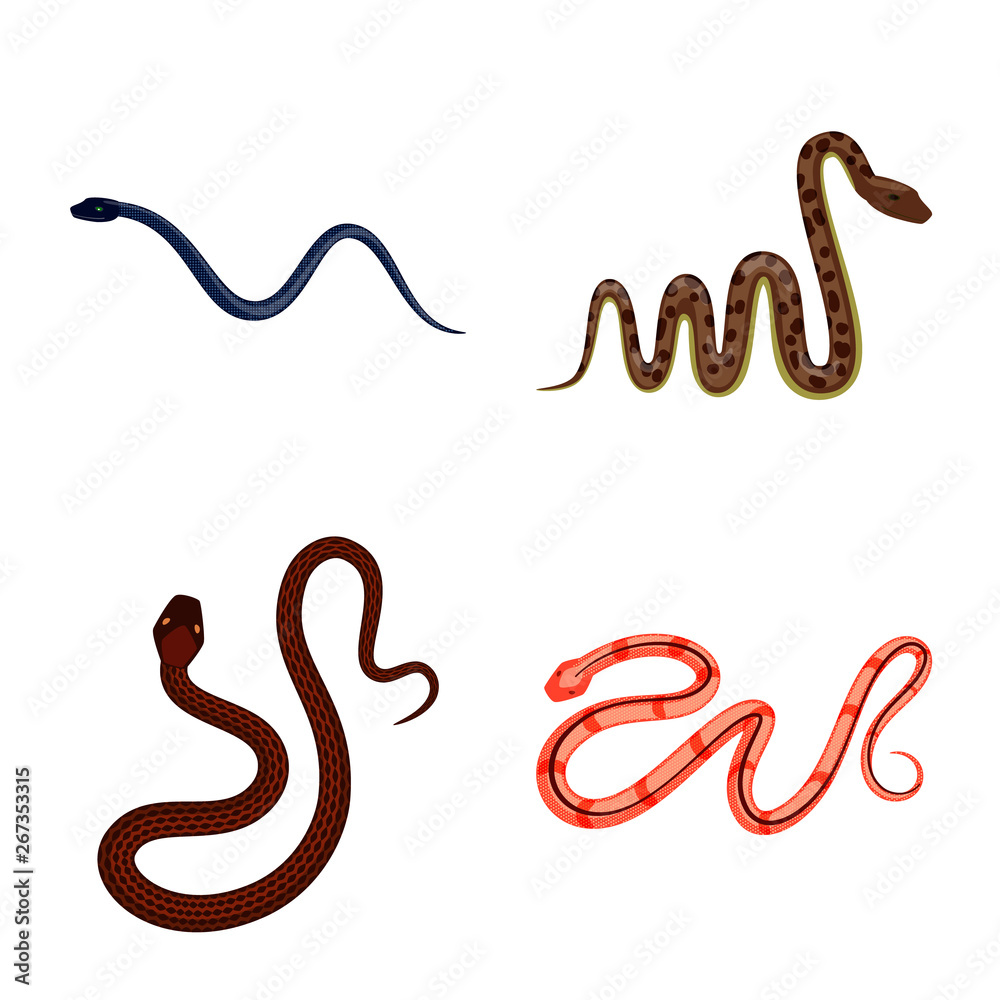 Isolated object of poison and evil logo. Set of poison and bite stock vector illustration. Isolated object of poison and evil logo. Set of poison and bite stock vector illustration.