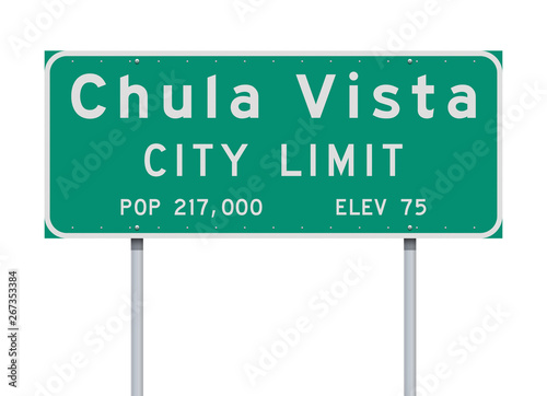 Chula Vista City Limit road sign