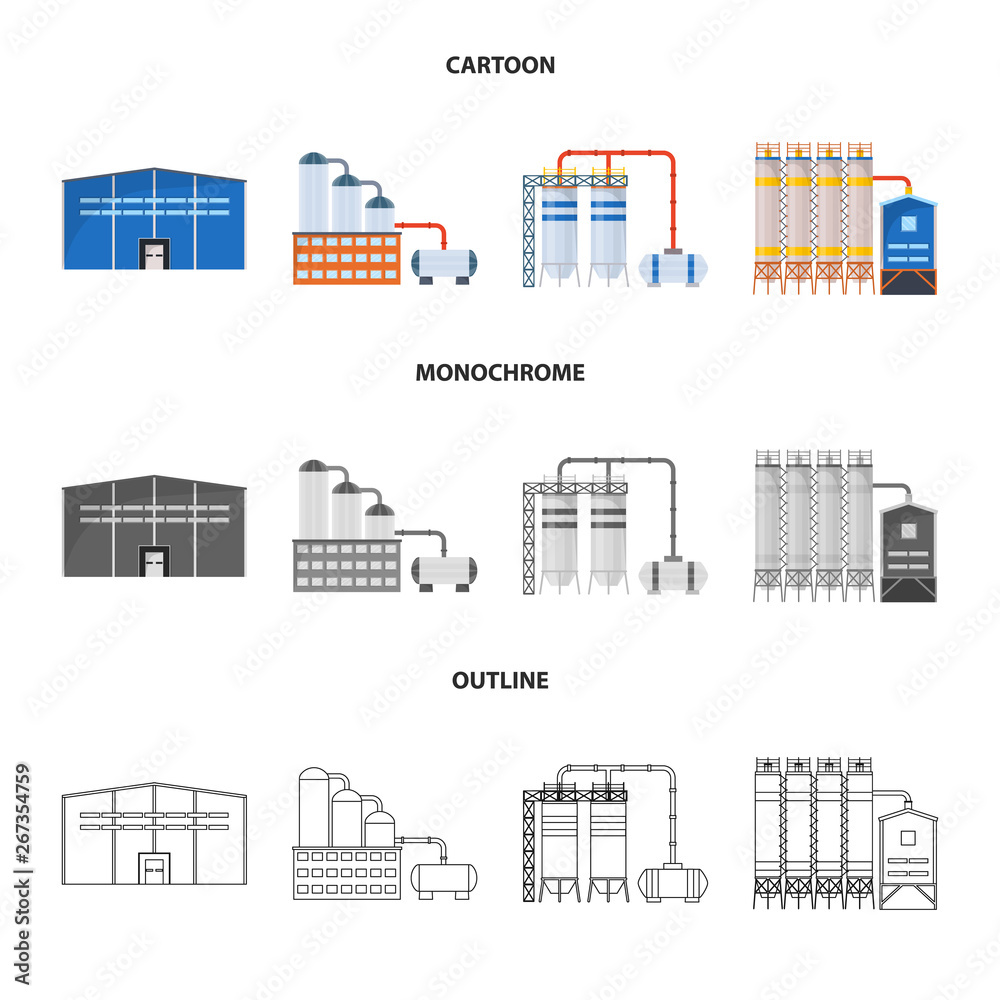 Isolated object of production and structure symbol. Collection of production and technology vector icon for stock.