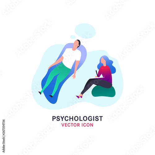 Psychologist and psychotherapist icon © Double Brain