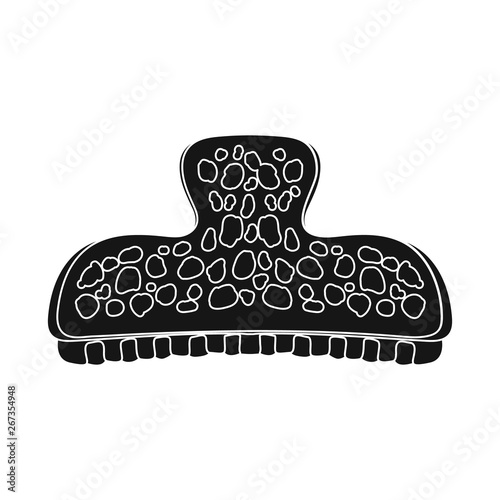 Isolated object of comb and hairpins symbol. Collection of comb and clip stock vector illustration.
