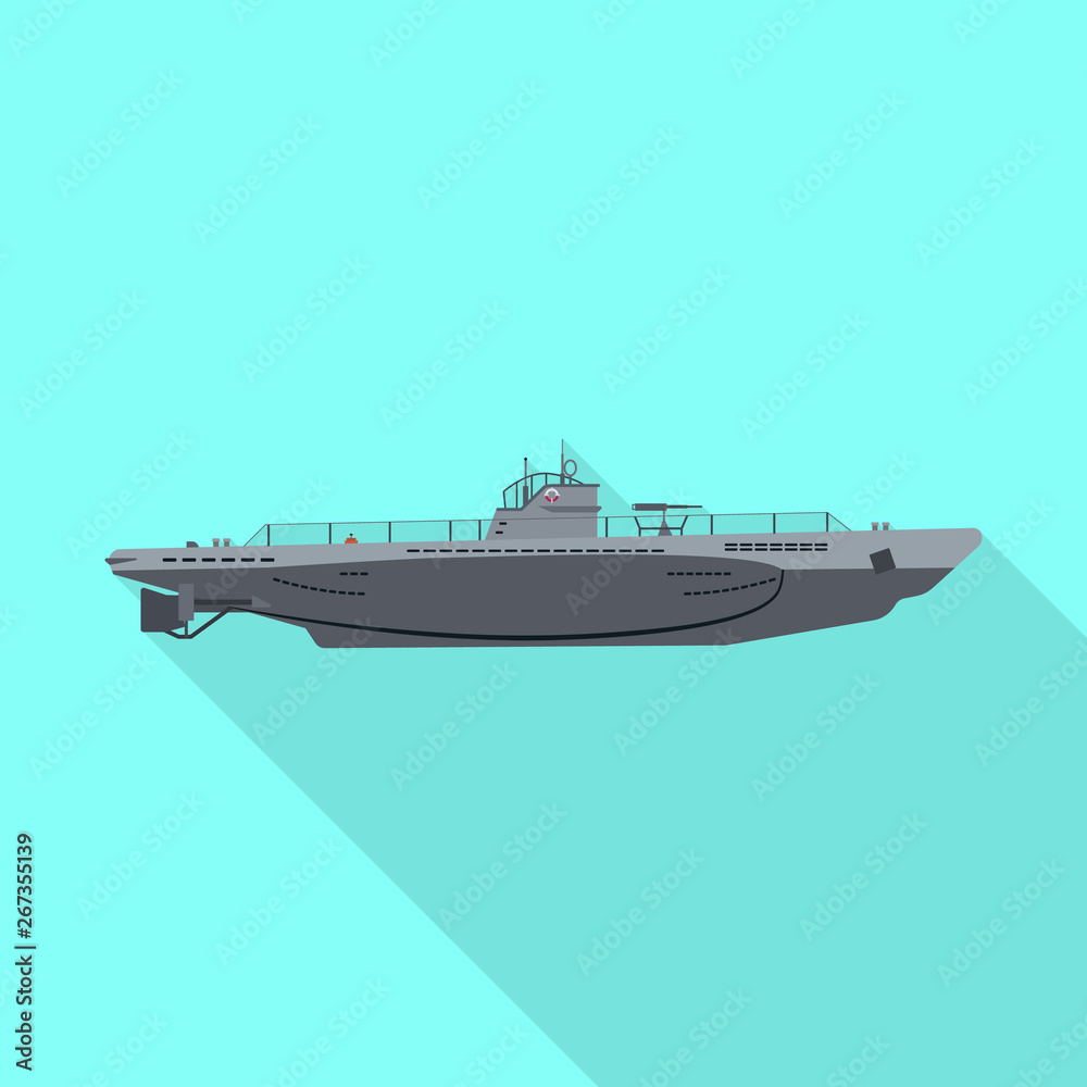 Isolated object of military and nuclear sign. Collection of military and ship vector icon for stock.