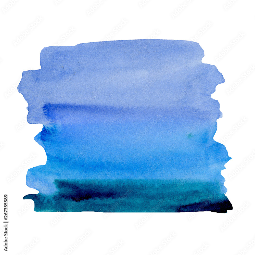 Abstract watercolor stain resembling the sea. Abstract watercolor stain resembling the sea.