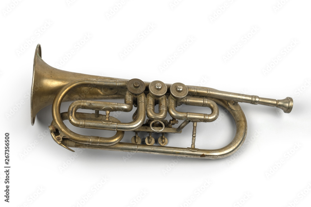 Fototapeta premium Old golden trumpet