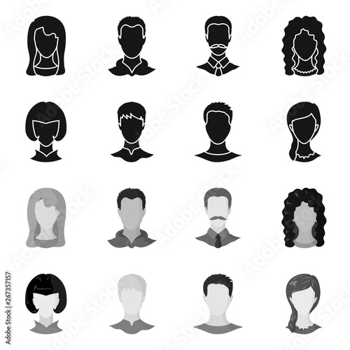 Vector illustration of professional and photo sign. Collection of professional and profile stock symbol for web.