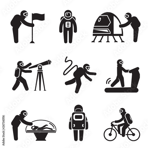 astronaut and space icons