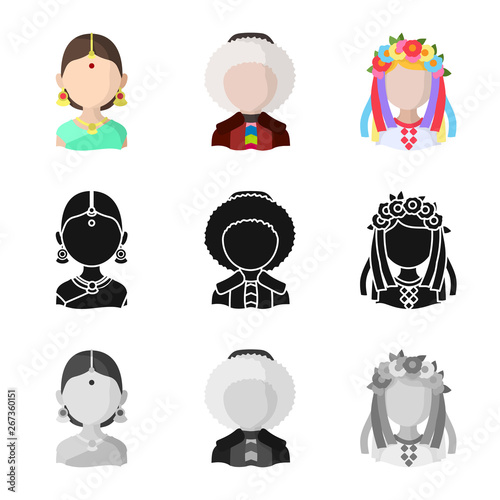 Vector design of imitator and resident icon. Collection of imitator and culture stock vector illustration.