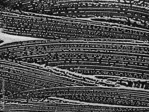 bubbles form cleaning floor, refreshing mirror ,washing floor