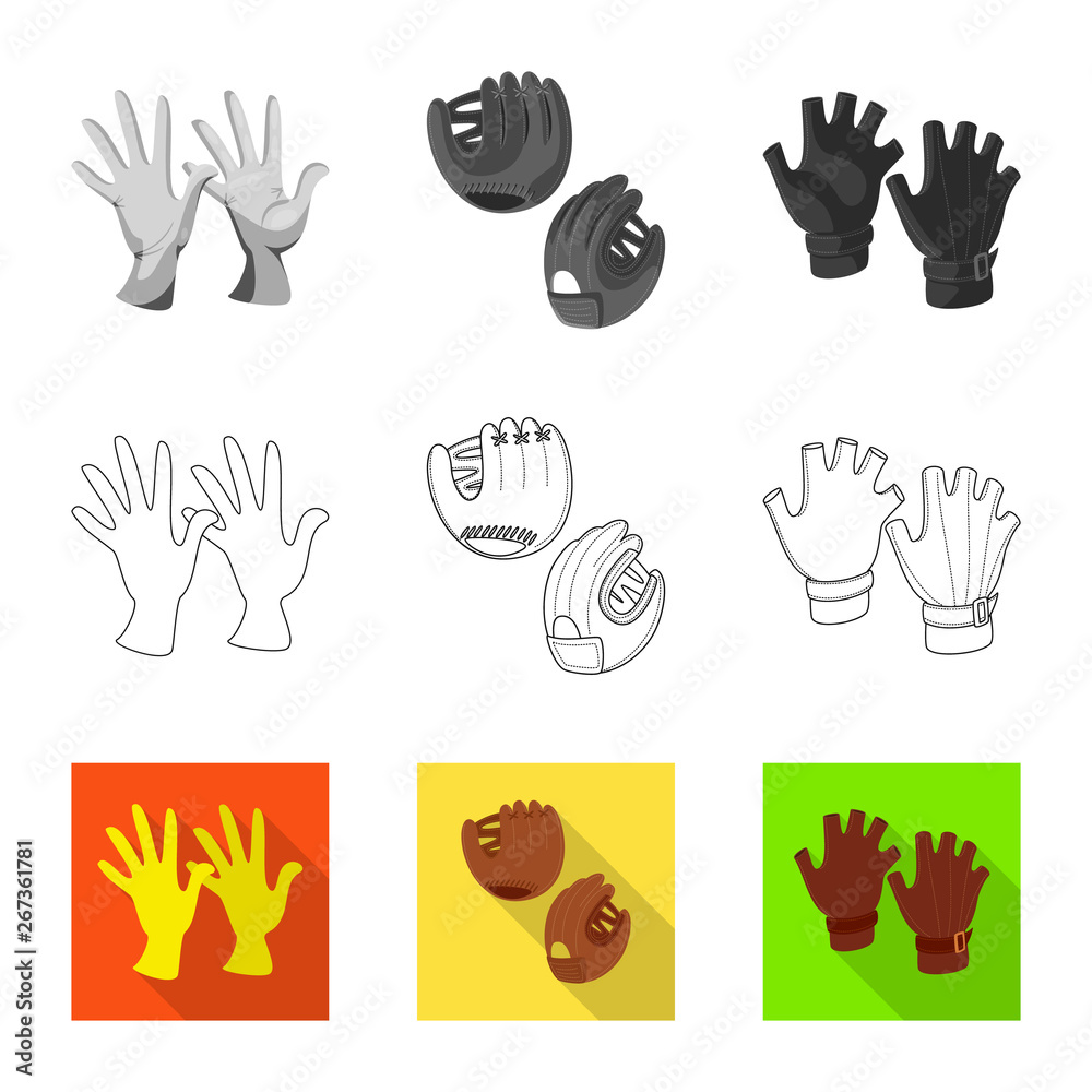 Fototapeta premium Vector illustration of silhouette and safety logo. Collection of silhouette and comfort vector icon for stock.