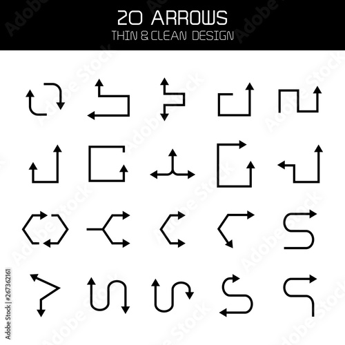 arrow icons set illustration